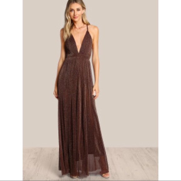 SALES ❗️Glitter Overlay Maxi Dress - Picture 3 of 8